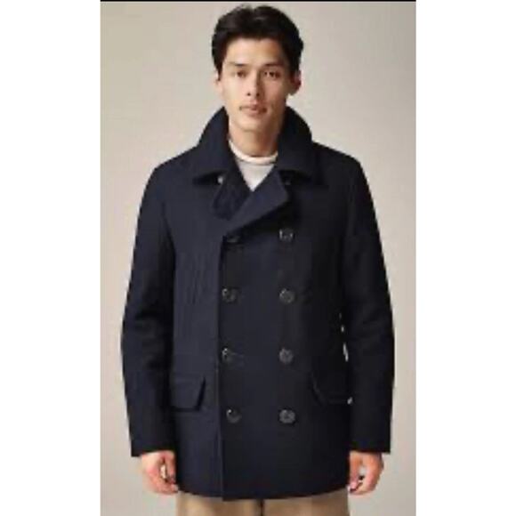J Crew NWT $318 Men's Dock Primaloft Peacoat Large Navy - Picture 1 of 9